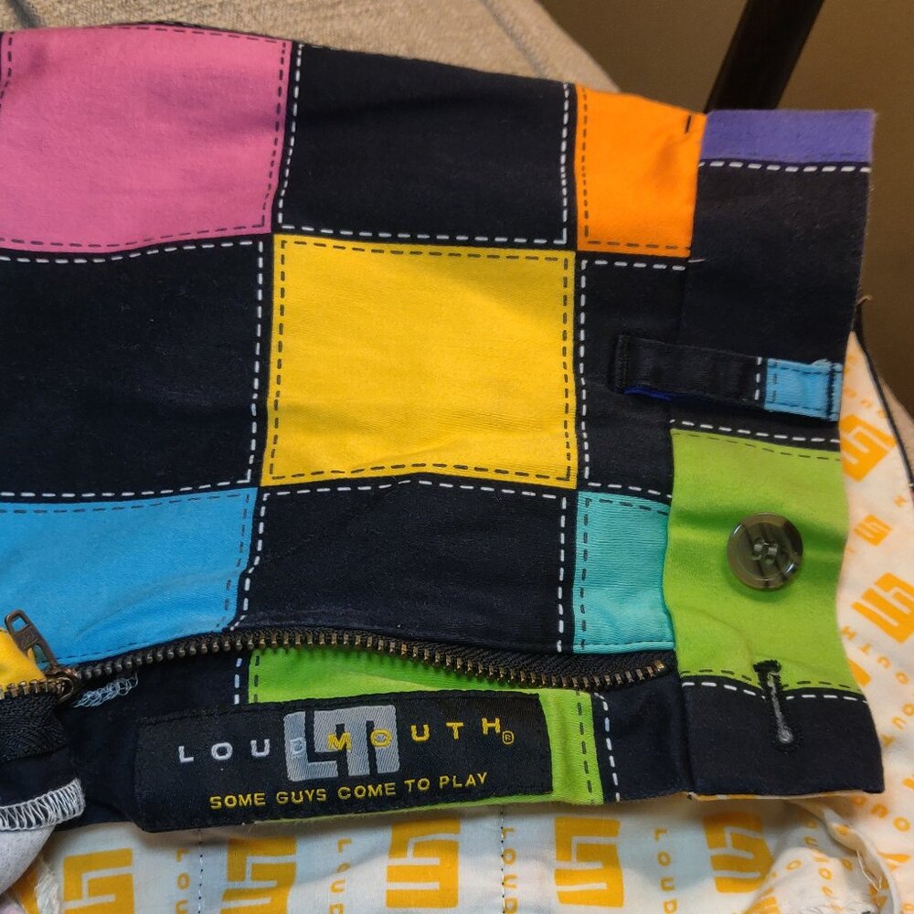Loudmouth Hollywood Squares Men's Patchwork Golf Shorts SIZE 34 - Picture 5 of 6